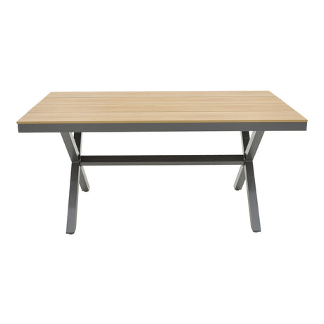Masa din placaj Thorio Natural aluminiu, antracit, 160x90x75 cm