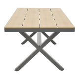 Masa din placaj Thorio Natural aluminiu, antracit, 160x90x75 cm