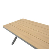 Masa din placaj Thorio Natural aluminiu, antracit, 160x90x75 cm