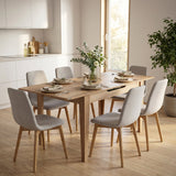 Masă de sufragerie MMS-706-FF-1 Home Collection®, Design Modern, Extensibilă, 120–150 cm, 120x70x75 cm - Lemn Natural | SKU: MMS-706-FF-1