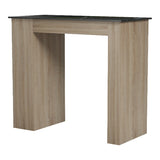 Masă de sufragerie de bar Riff, Aspect, Negru - Sonoma, 120x55x105 cm - Negru