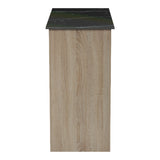 Masă de sufragerie de bar Riff, Aspect, Negru - Sonoma, 120x55x105 cm - Negru