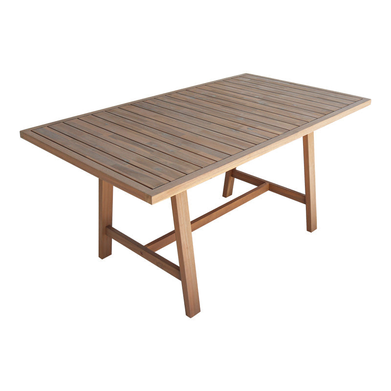 Masă de sufragerie cu blat solid Malibu, Lemn de Acacia, Natur, 180x90x75 cm