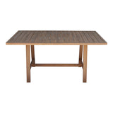 Masă de sufragerie cu blat solid Malibu, Lemn de Acacia, Natur, 180x90x75 cm