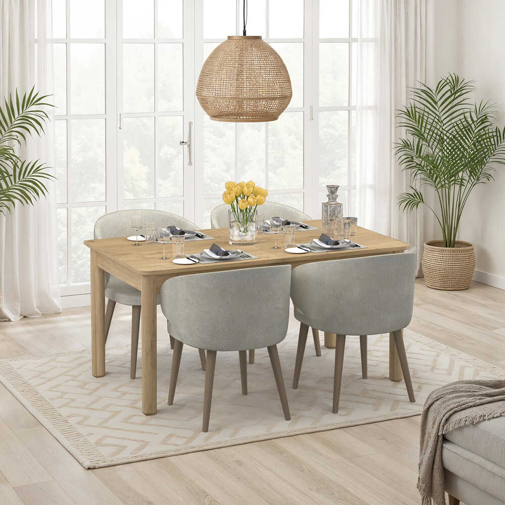 Masă de sufragerie Extensibila BYM-1920-FF-1 Home Collection® Bohem, Stejar, 160-200x78x90 cm