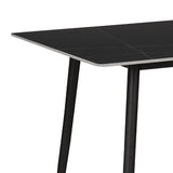 Masă de sufragerie Gustas, Metal, 140x80x76 cm - Negru
