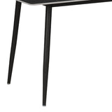 Masă de sufragerie Gustas, Metal, 140x80x76 cm - Negru