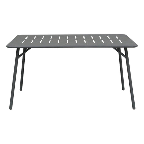 Masă de sufragerie Moraja, metal, Negru, 140x80x70 cm