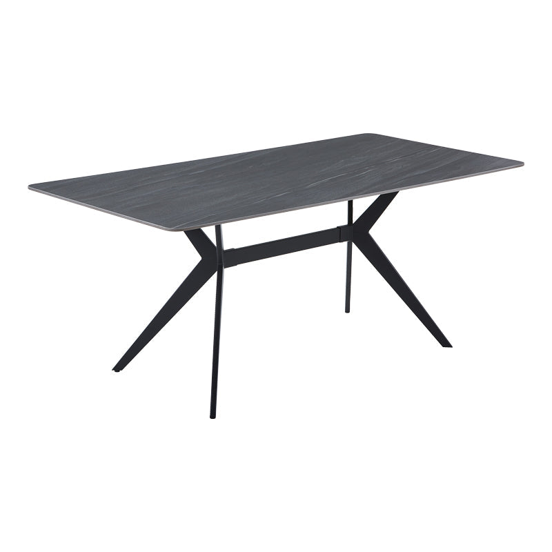 Masă de sufragerie Olivet, Aspect marmura, Marmura, 180x90x76 cm