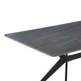 Masă de sufragerie Olivet, Aspect marmura, Marmura, 180x90x76 cm
