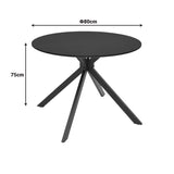 Masa Xuson Natural mdf, negru, D80x75 cm - Negru