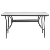 Masa Ensure antracit sticla temperata metal, 120x70x70 cm