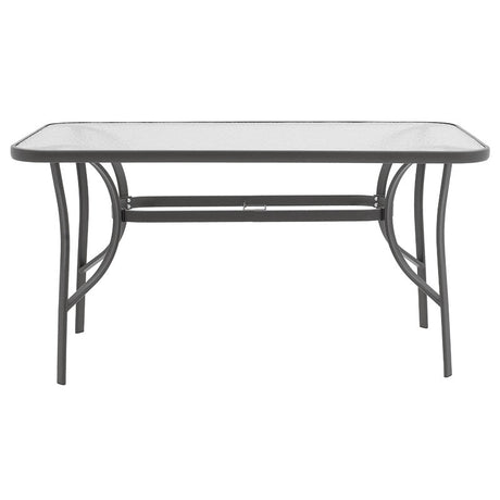 Masa Ensure antracit sticla temperata metal, 120x70x70 cm