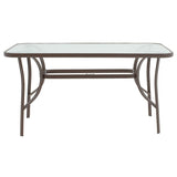 Masa Ensure sticla securizata, Gri inchis - Antracit, 140x80x70 cm - Antracit