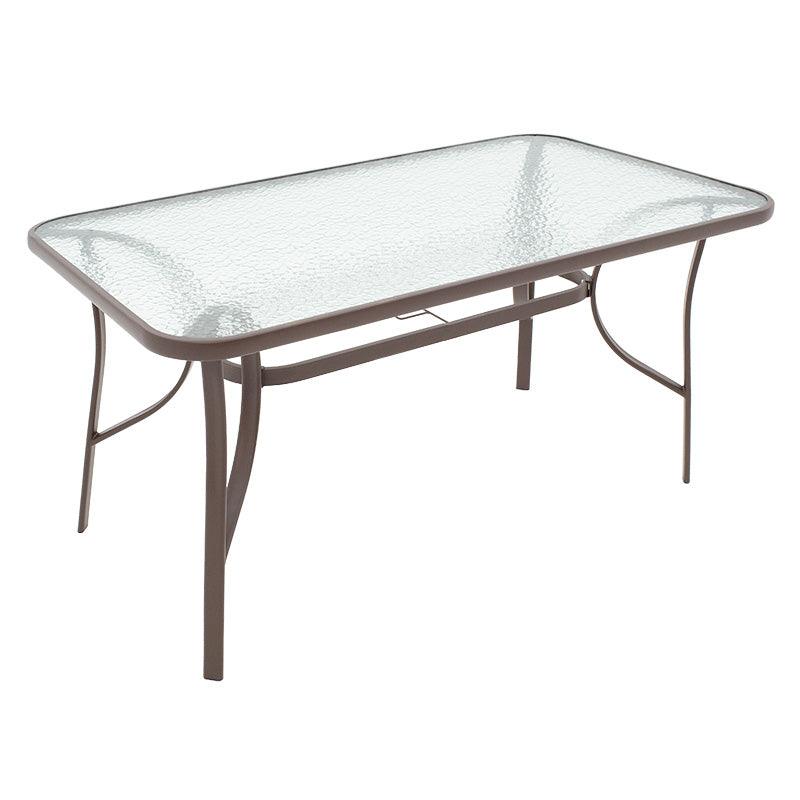 Masa Ensure sticla securizata, Gri inchis - Antracit, 140x80x70 cm - Antracit