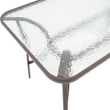 Masa Ensure sticla securizata, Gri inchis - Antracit, 140x80x70 cm - Antracit