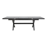 Masa extensibila Dagyn din aluminiu, Diverse culori, 180-240x90x76 cm - Gri Inchis