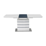 Masa extensibila Darsile, MDF, gri antracit, 140x90x76 cm