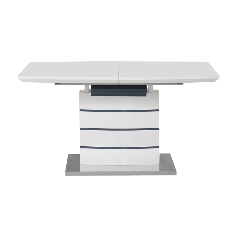 Masa extensibila Darsile, MDF, gri antracit, 140x90x76 cm, perspectiva suplimentara