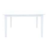 Masa extensibila din lemn Mabor, Alb - Nuc, 120-150x80x73 cm - Alb