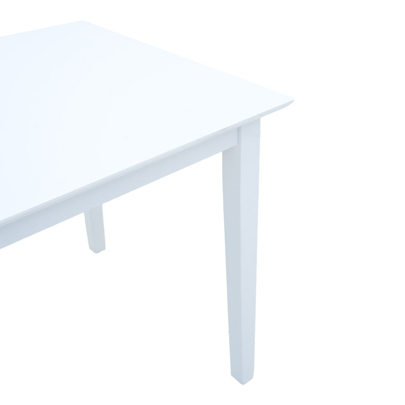 Masa extensibila din lemn Mabor, Alb - Nuc, 120-150x80x73 cm - Alb