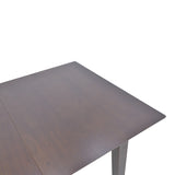 Masa extensibila din lemn Mabor, Alb - Nuc, 120-150x80x73 cm - Nuc