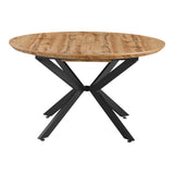 Masa extensibila, Edina, Picioare metal Negru, Sonoma, 130-170x130x75 cm