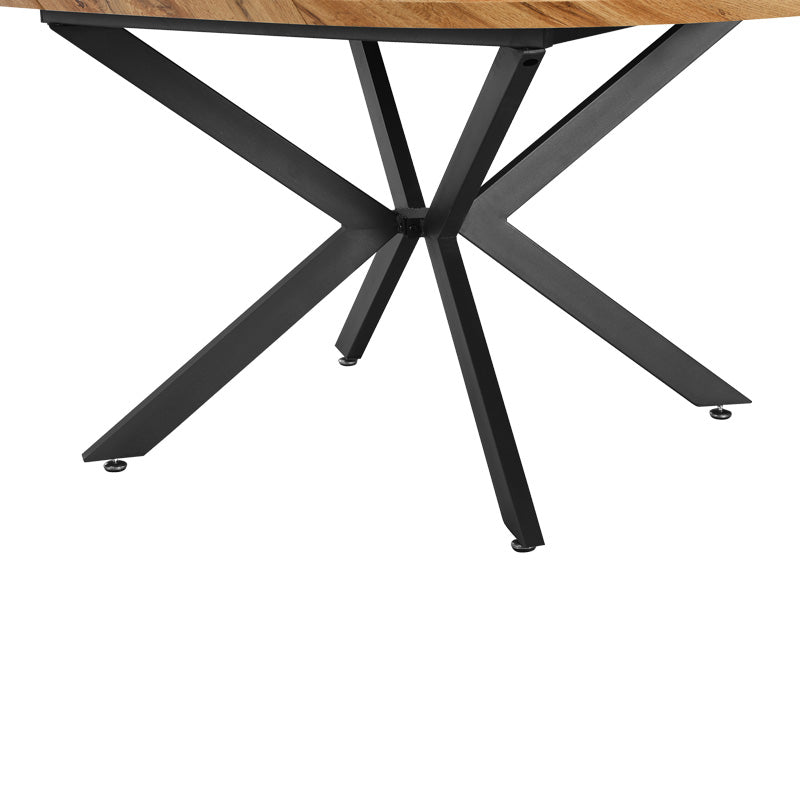 Masa extensibila, Edina, Picioare metal Negru, Sonoma, 130-170x130x75 cm
