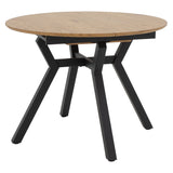 Masa extensibila Frances, Sonoma-negru, 100-140x100x75 cm - Sonoma