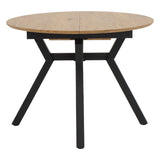 Masa extensibila Frances, Sonoma-negru, 100-140x100x75 cm - Sonoma