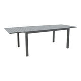Masa extensibila Lafla aluminiu, Gri inchis, 160-240x100x75 cm