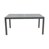 Masa extensibila Lafla aluminiu, Gri inchis, 160-240x100x75 cm
