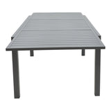 Masa extensibila Lafla aluminiu, Gri inchis, 160-240x100x75 cm