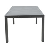 Masa extensibila Lafla aluminiu, Gri inchis, 160-240x100x75 cm