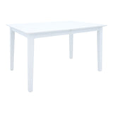 Masă de sufragerie extensibilă Mabor-Houston, Lemn, Alb - Nuc, 120-150x80x74 cm - Alb