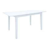 Masă de sufragerie extensibilă Mabor-Houston, Lemn, Alb - Nuc, 120-150x80x74 cm - Alb