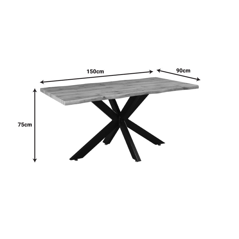 Masa Gilman MDFSonoma, neagra, 150x90x75 cm