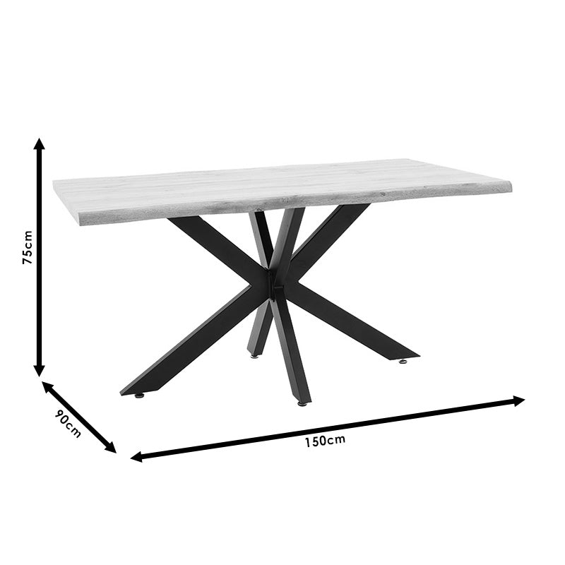 Masa Gilman MDFSonoma, neagra, 150x90x75 cm