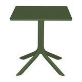 Masă Groovy cu design perforat, Polipropilenă, Verde închis, 60x60x76 cm