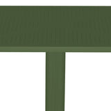 Masă Groovy cu design perforat, Polipropilenă, Verde închis, 60x60x76 cm