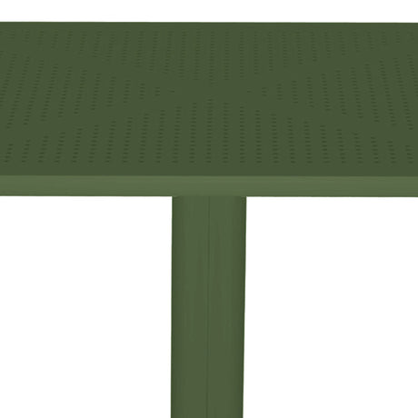 Masă Groovy cu design perforat, Polipropilenă, Verde închis, 60x60x76 cm