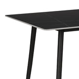 Masa Gustas, marmura, neagra, 140x80x75 cm - Negru