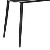 Masa Gustas, marmura, neagra, 140x80x75 cm - Negru