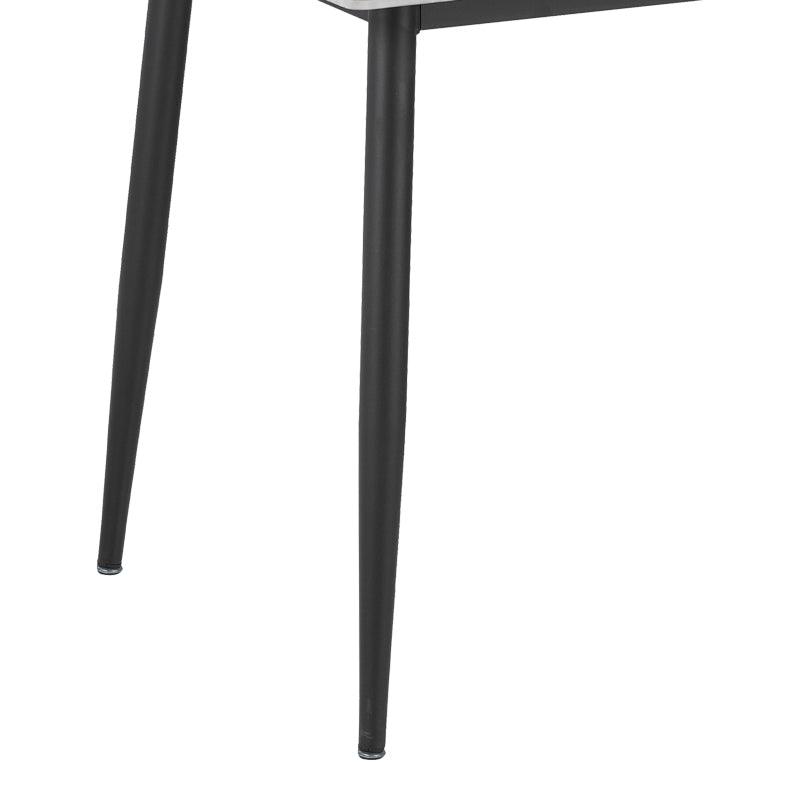 Masa Gustas, marmura, neagra, 140x80x75 cm - Gri