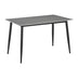 Masa Gustas piatra sinterizata gri metal, negru, 160x80x75 cm