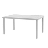 Masa Kliton din aluminiu, Gri inchis, 150x80x74 cm - Alb