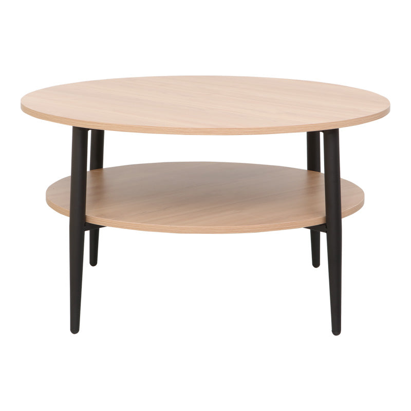 Masa Kody, metal Negru, Lemn, Natural, 80x45 cm