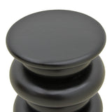 Masă laterală din lemn masiv de mango Circena, Stil, Alb - Negru, Lemn de Mango, 40x45 cm - Negru