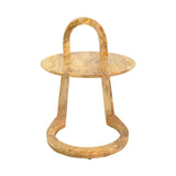 Masă laterală cu design natural Kallos, Lemn de Mango, 45x45x60 cm