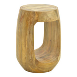 Masă laterală cu design practic Lenora, Stil Modern, Lemn de Mango Solid, Alb - Negru, 33x45 cm - NATURAL